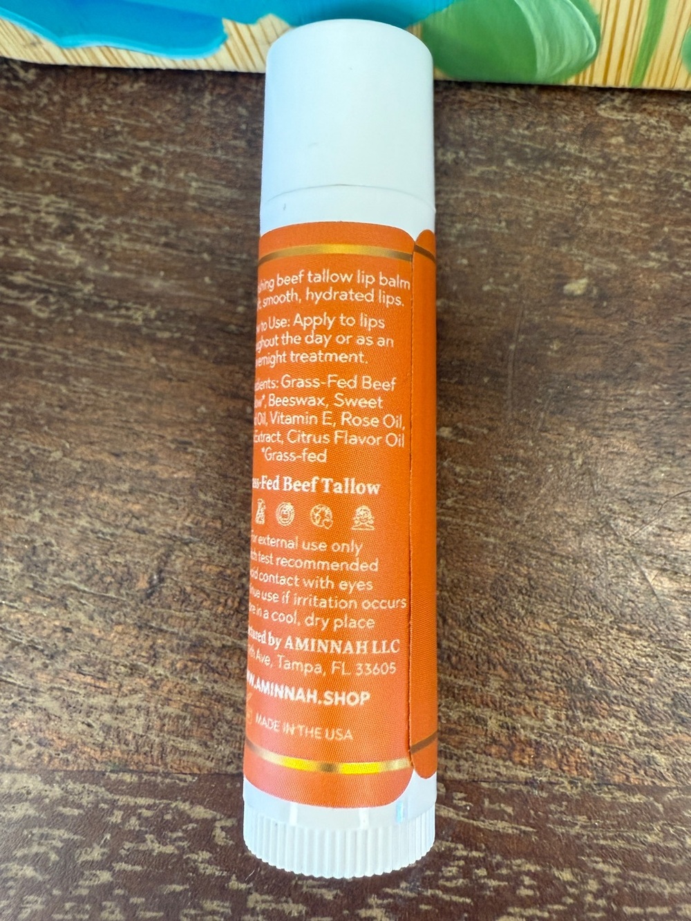 Aminnah Velvet Youthful Cloud Tallow Plumping Lip Balm - Orange Flavor, 0.5 oz - Picture 6 of 10